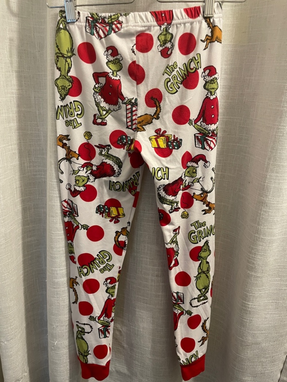 Kids Green Grinch Graphic Tee with Grinch Printed PJ Bottoms - Picture 7 of 7
